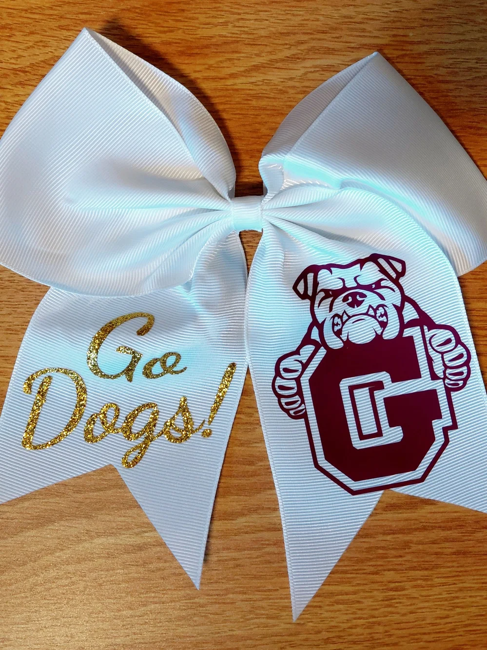 School Spirit 8 Inch Cheer Bows With School Name Mascots Personalized